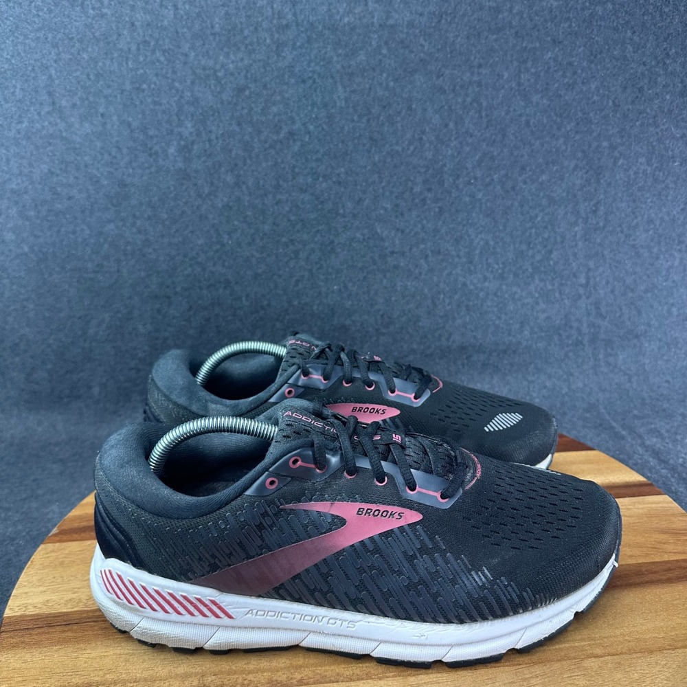 Brooks Women’s Black and Pink Running Shoes 12 Wide